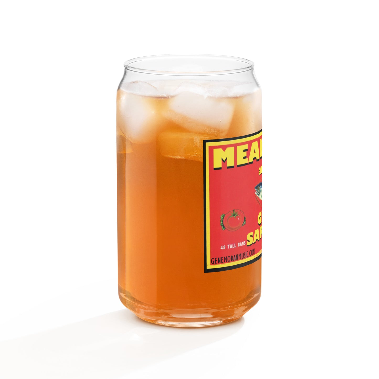 Mean Gene and The Green Sardines Can-shaped Glass