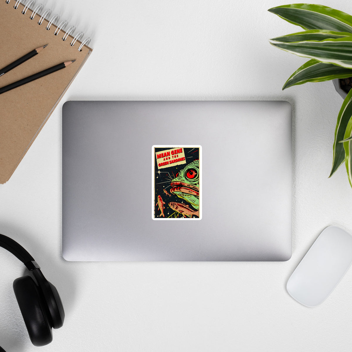 Mean Gene and the Green Sardines Sticker