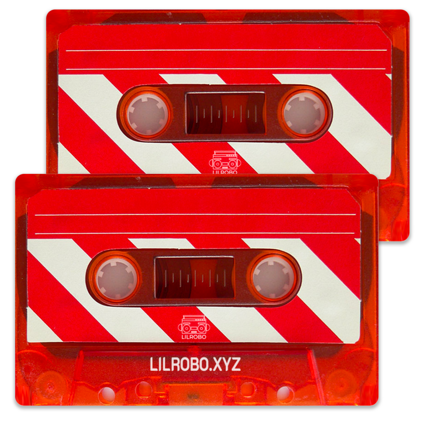 Red Stripe Tape Cassette NFC Card