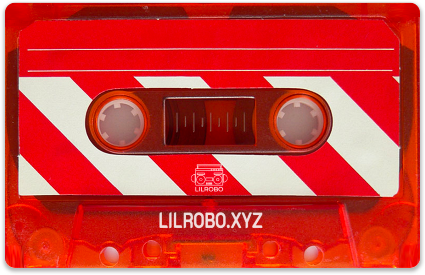 Red Stripe Tape Cassette NFC Card