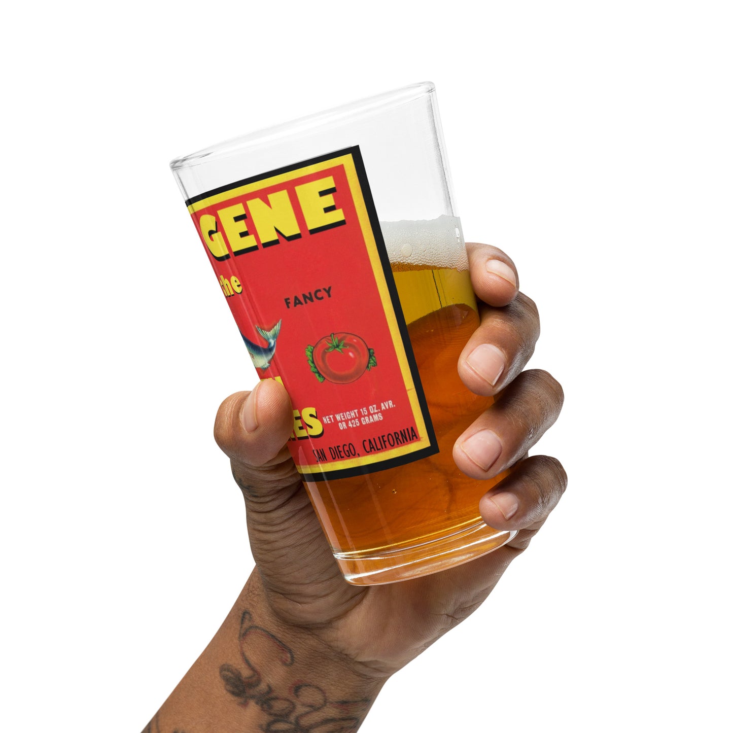 Mean Gene and The Green Sardine Pint Glass