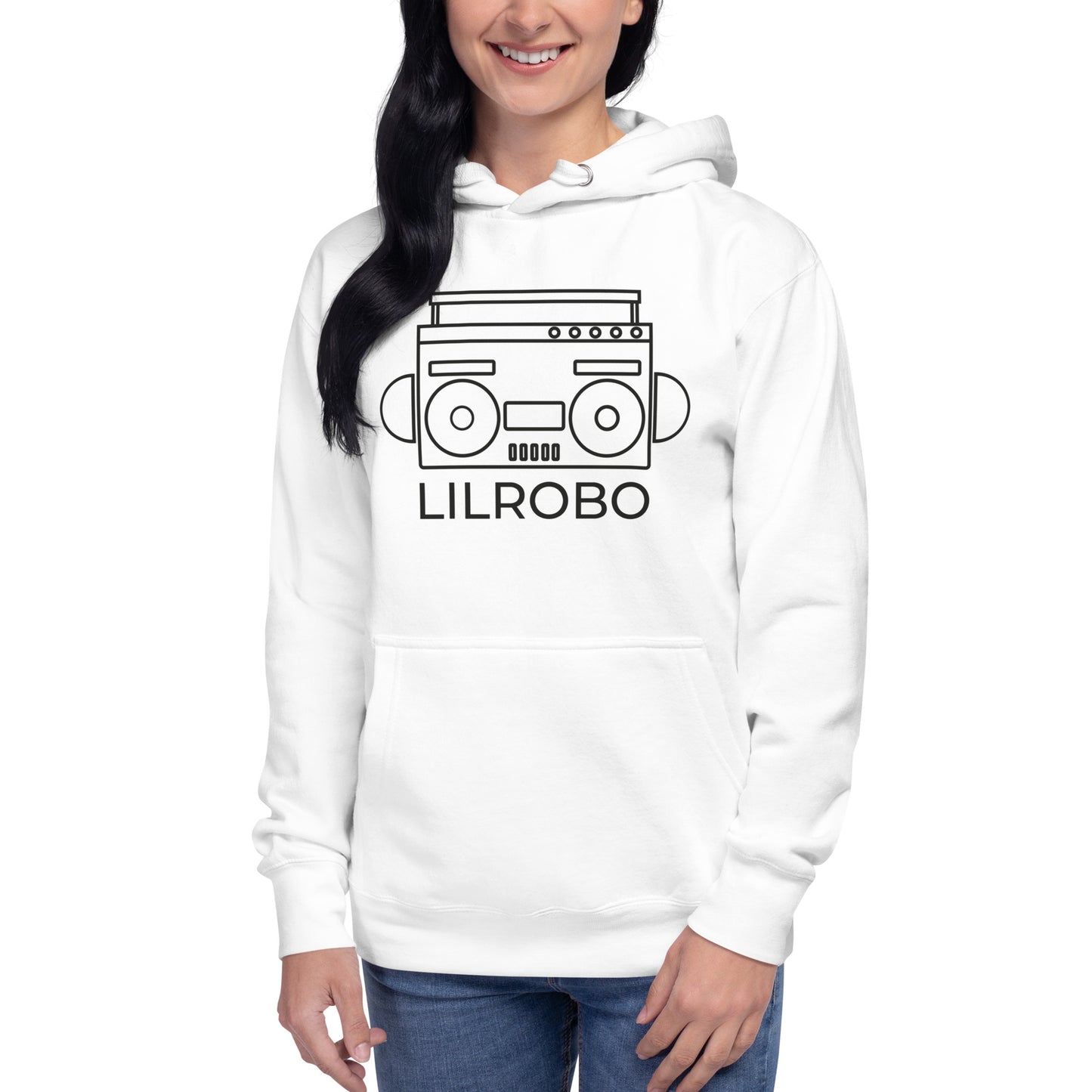 Lilrobo Logo White Unisex Hoodie