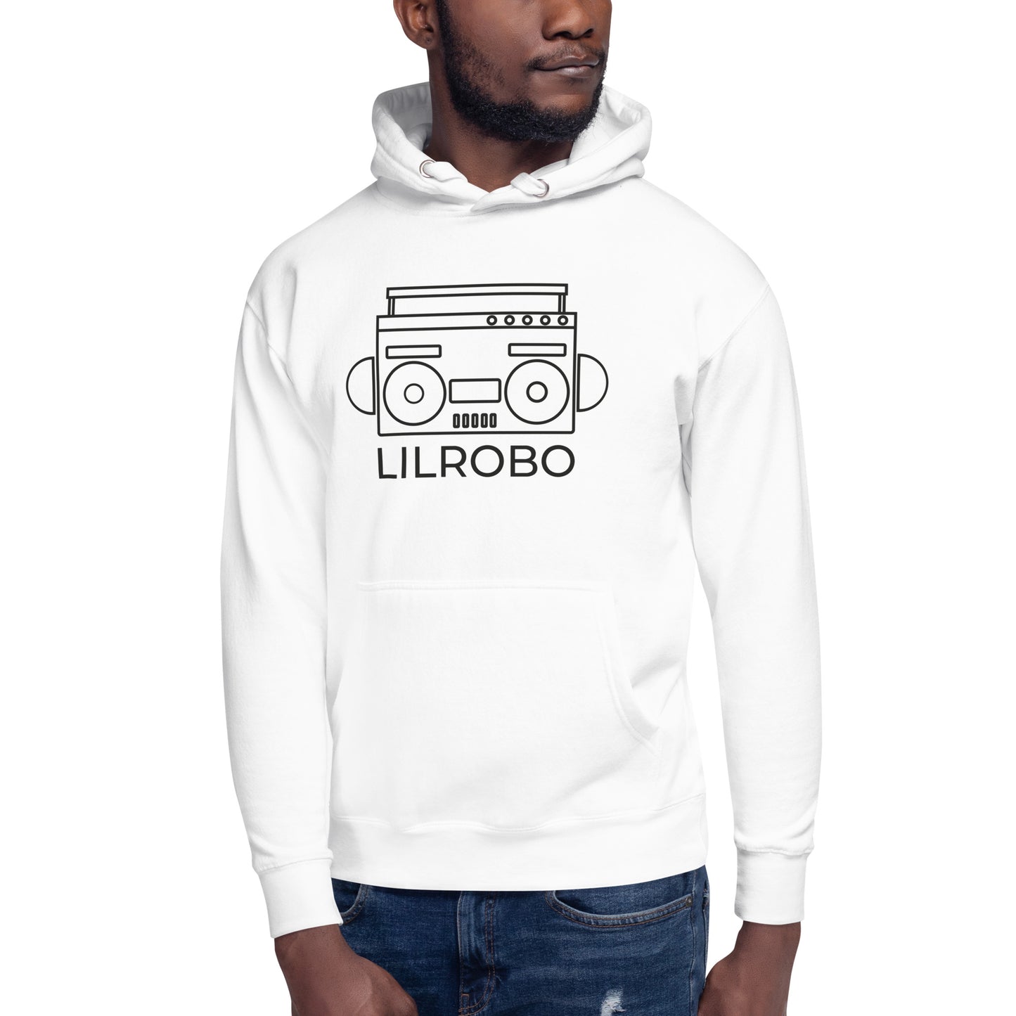 Lilrobo Logo White Unisex Hoodie
