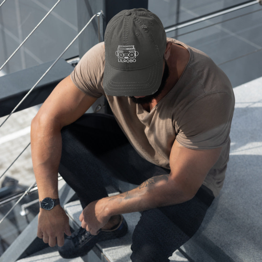 Lilrobo Logo Distressed Hat