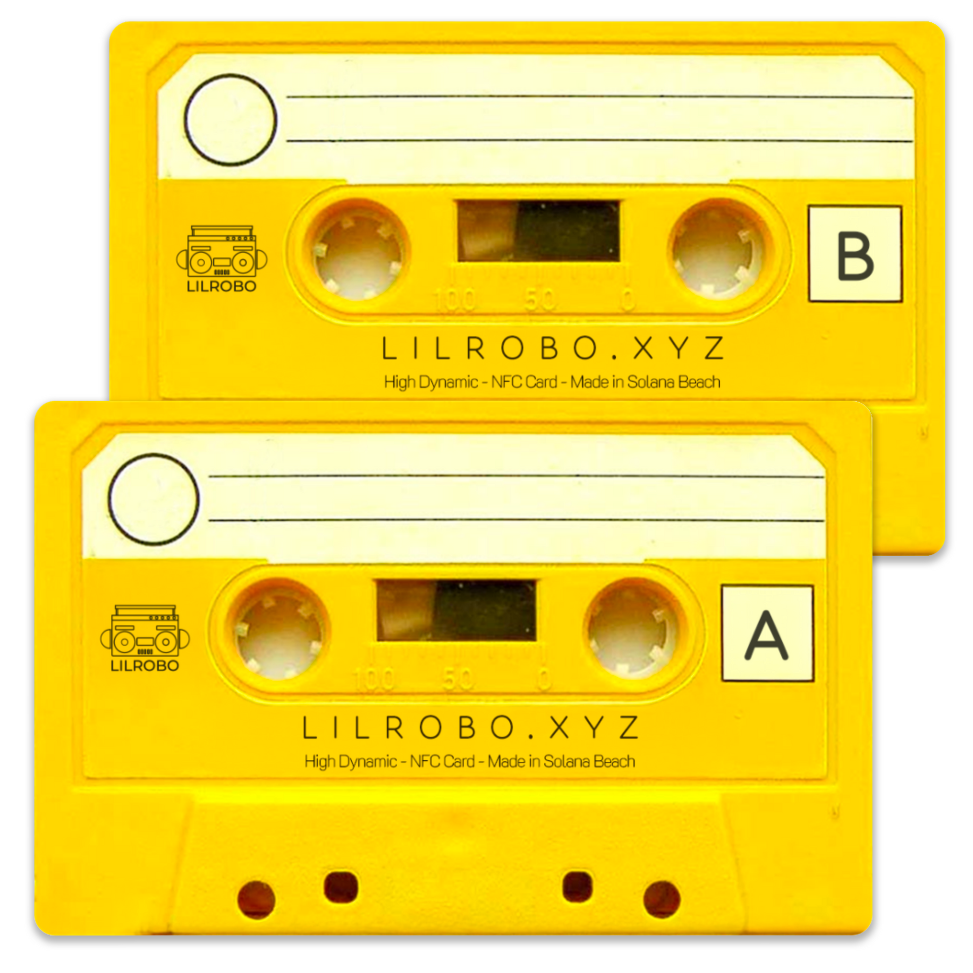 Yellow Tape Cassette NFC Card – lilrobo