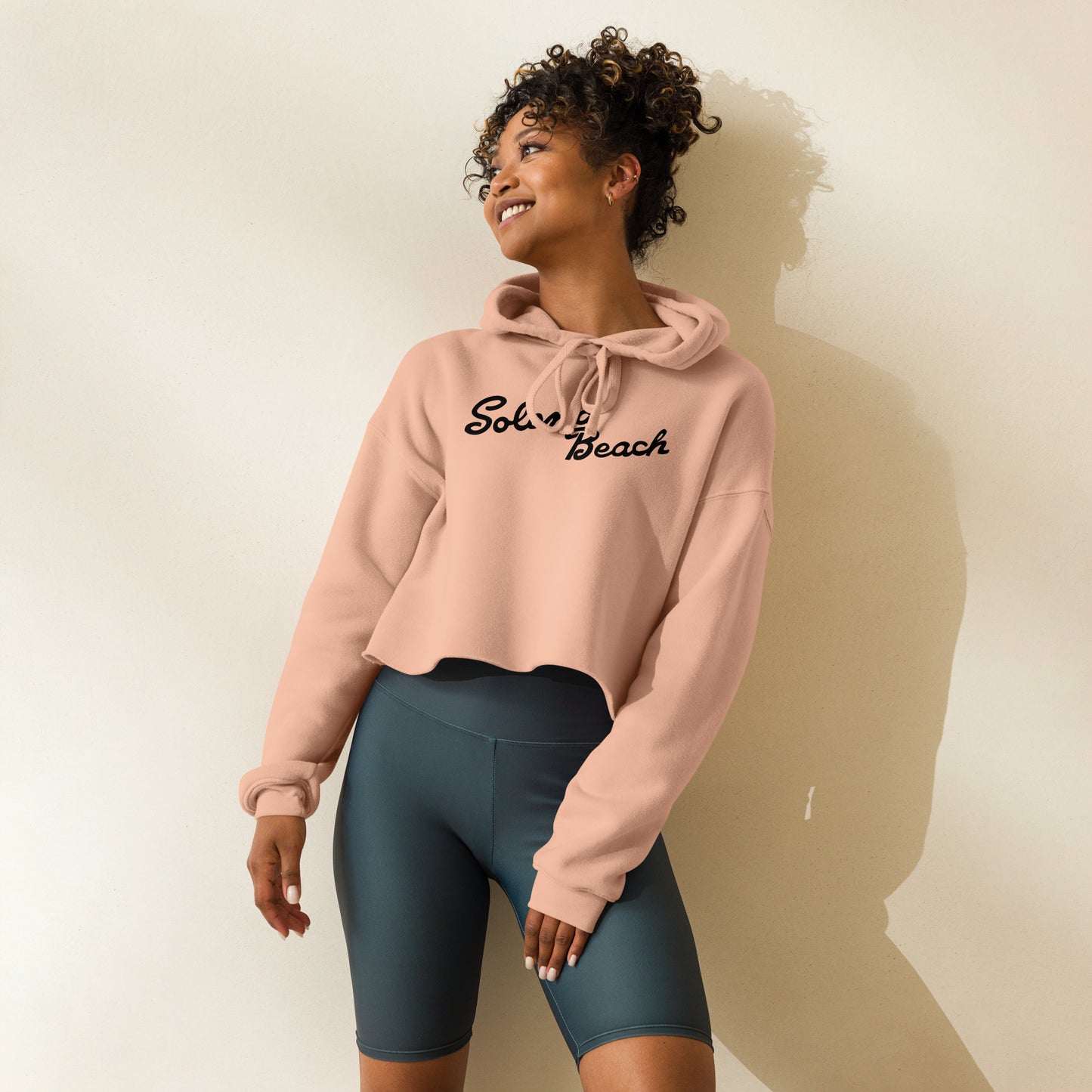 Solana Beach Sign Crop Hoodie