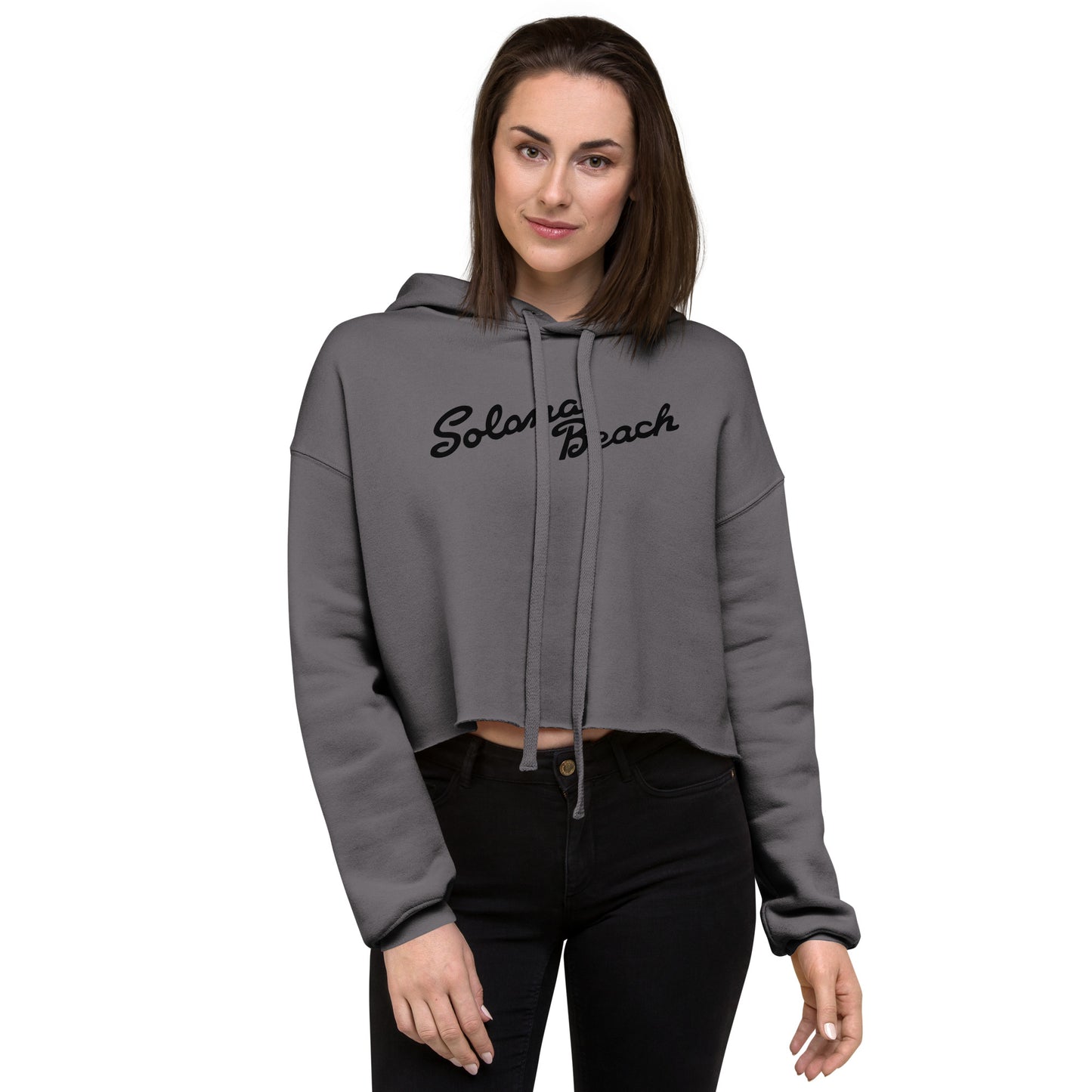 Solana Beach Sign Crop Hoodie