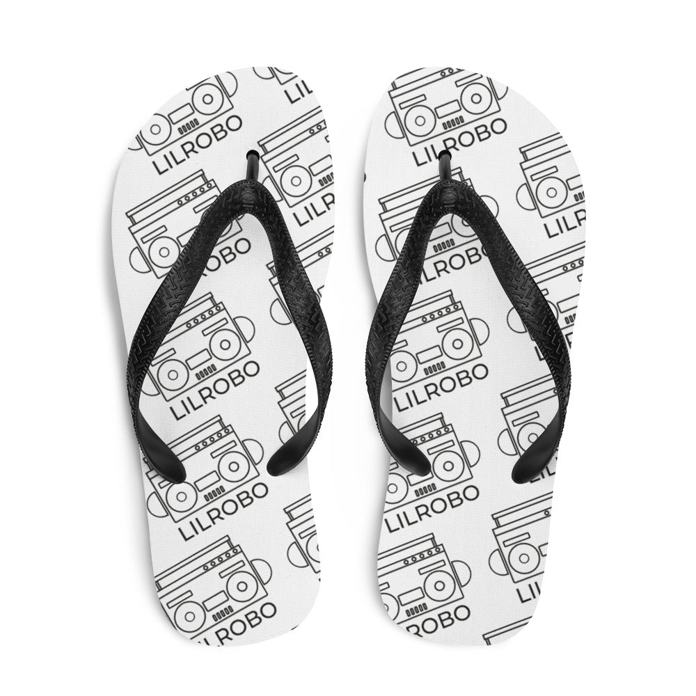 Lilrobo Logo Patterned Flip-Flops